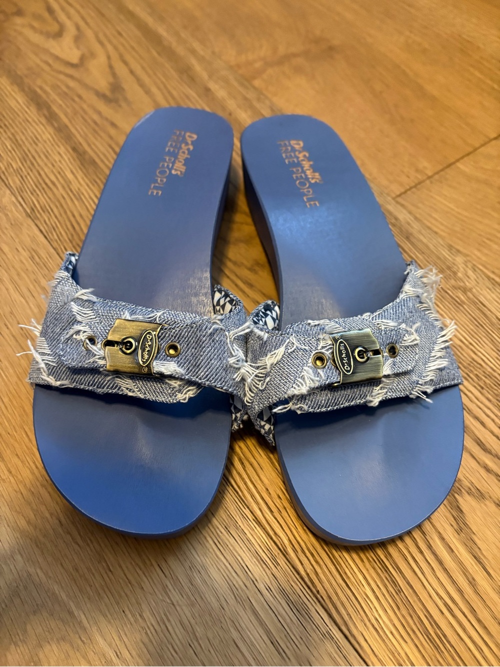 Dr. Scholl’s x Free People Collab Denim Blue Clogs size 9-9.5
